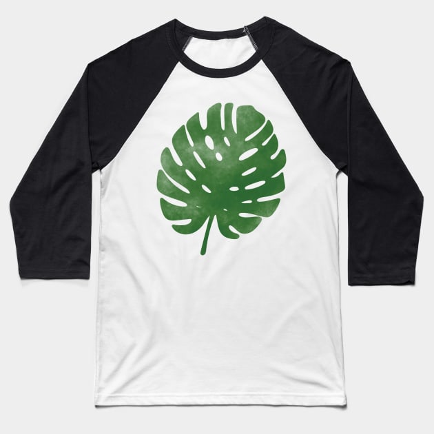 Watercolor palm leaf Baseball T-Shirt by bigmoments